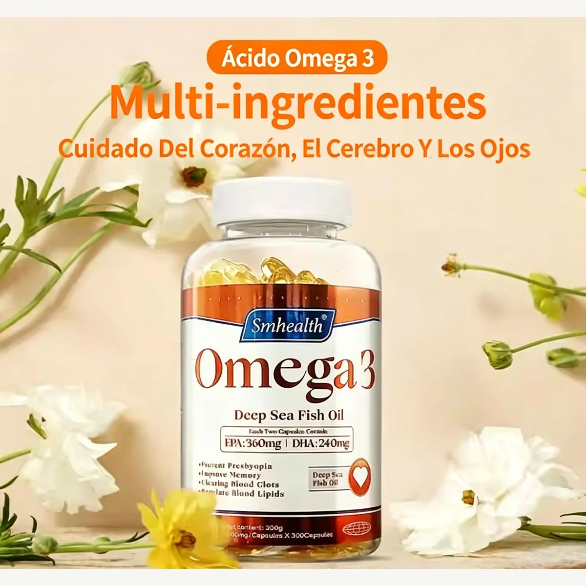 Perlas blandas de aceite de pescado Omega-3